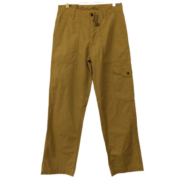 Eddie Bauer cargo pants mens 30x32 khaki tan ripstop surplus malt 5700 - Picture 1 of 11